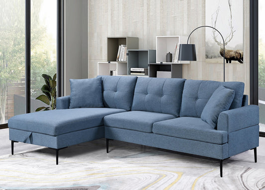 Mingle Blue Sectional LHF
