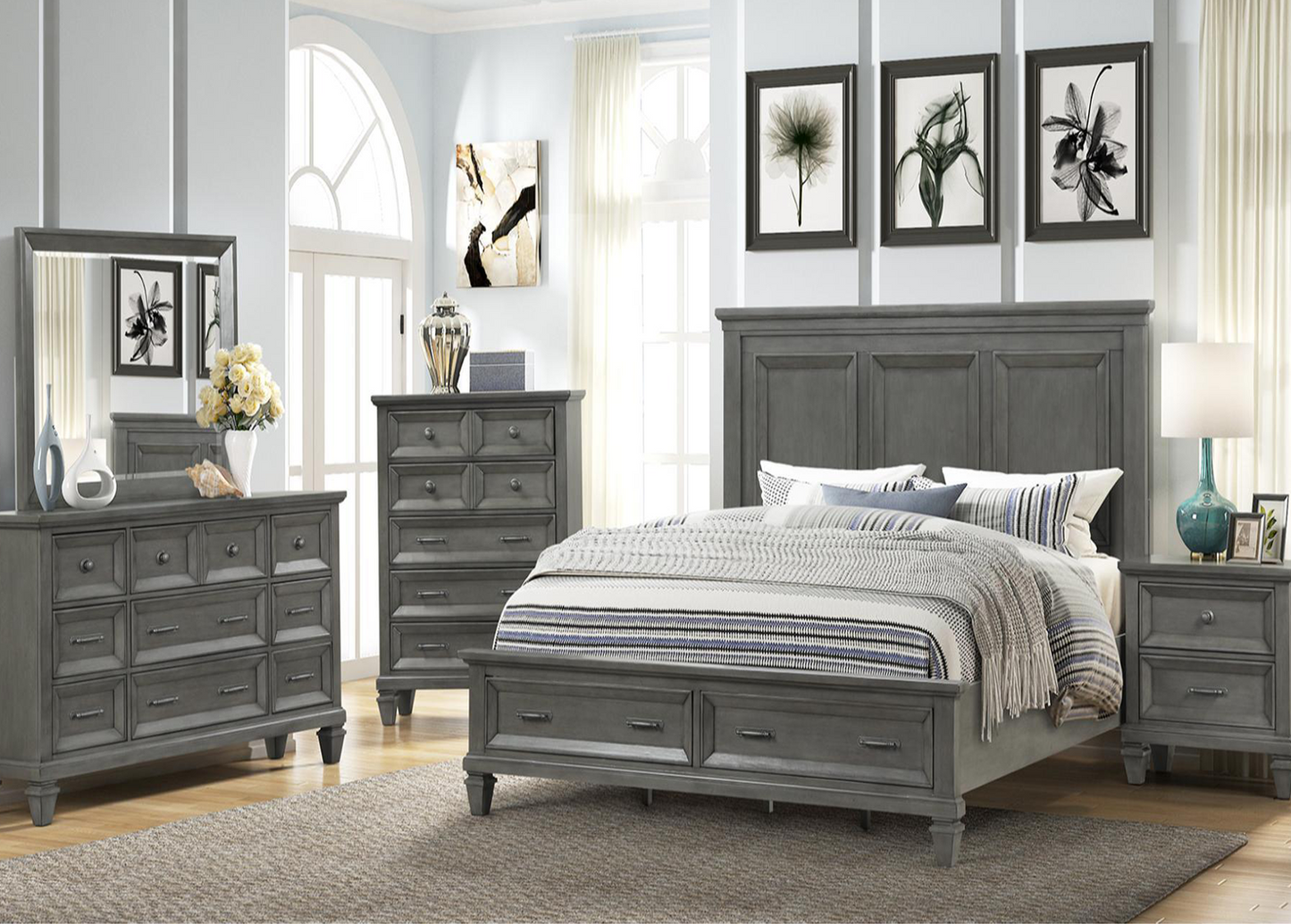Hamilton Bed set Grey