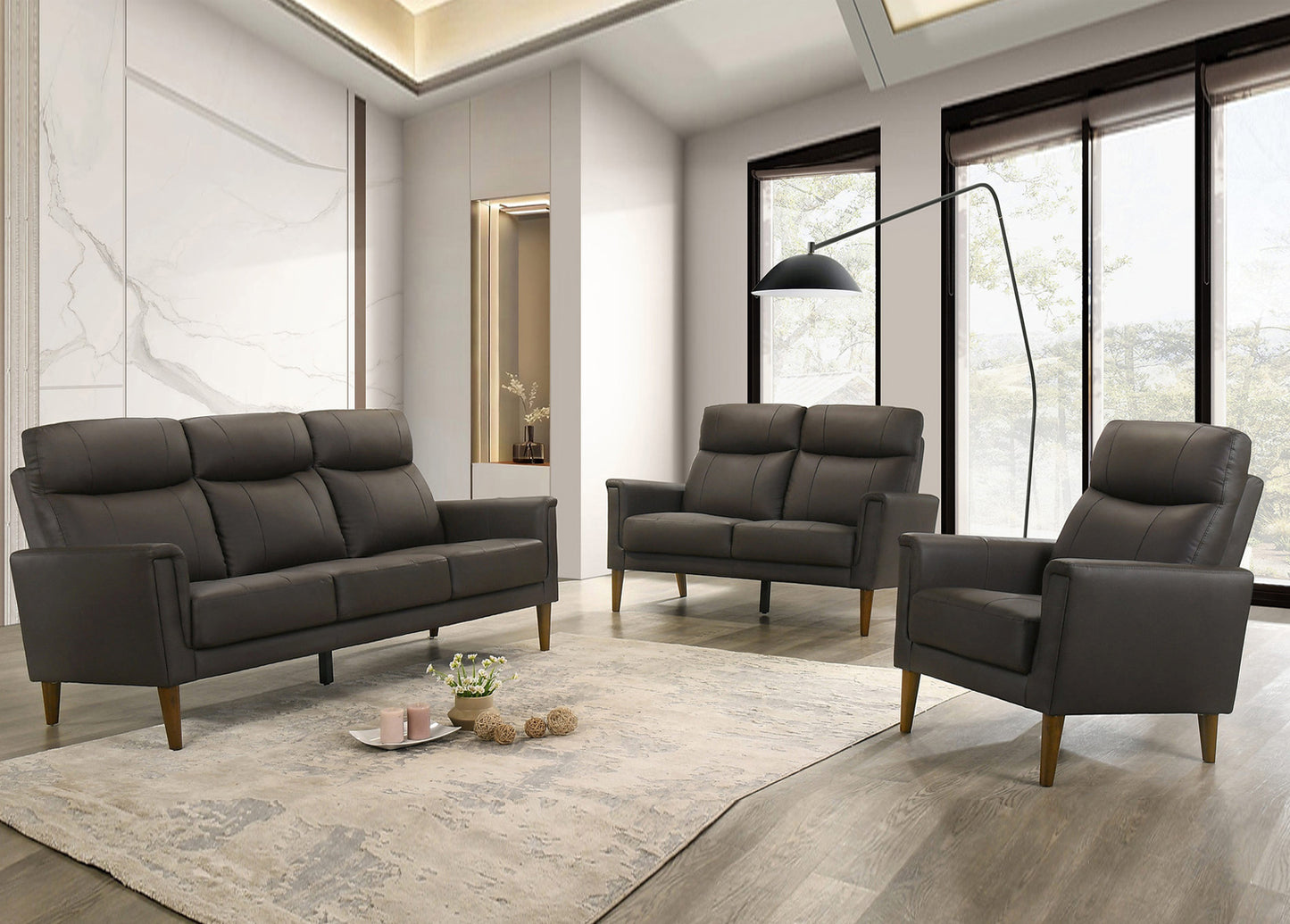 Zenith Living Sofa - Choclate 8011
