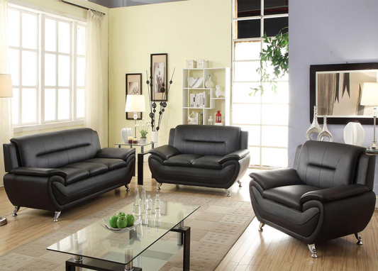 Speedy 3 Piece Sofa Set Black