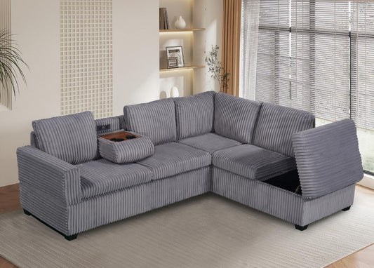 Comfy Grey Sectional Sofa
