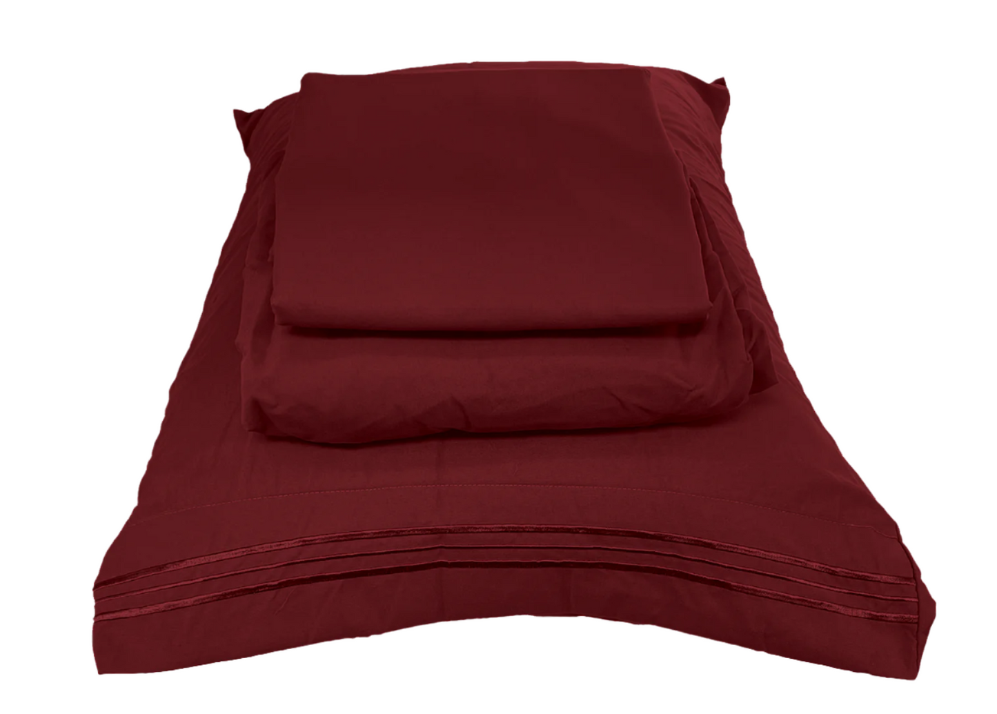 Burgundy Microfibre Sheets