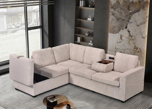Comfy Beige Sectional Sofa