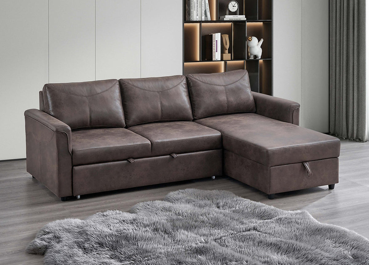 Cloudy Pull Out Sofa Bed RHF LATTE