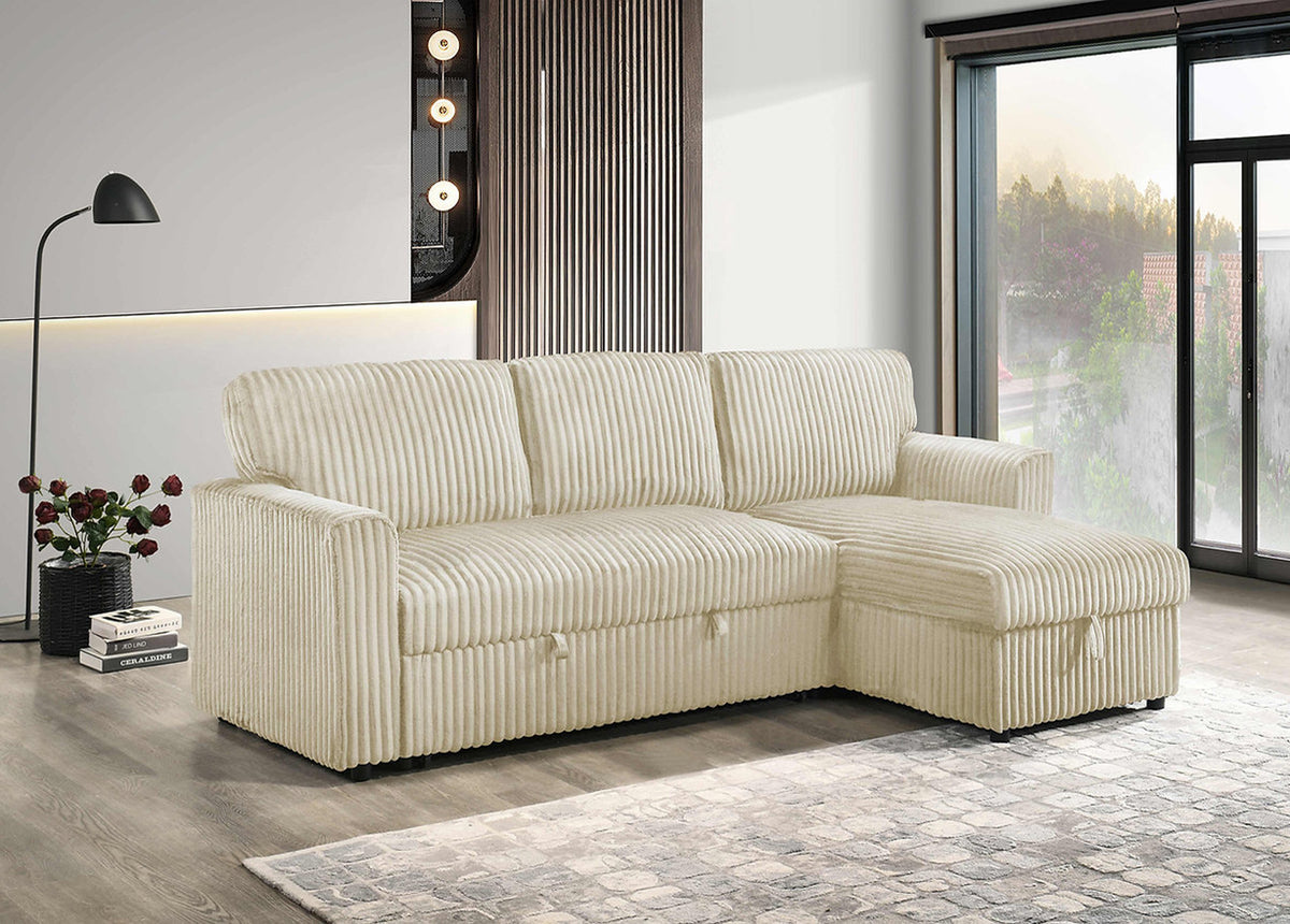 Snoozer Sofa Bed Beige Corduroy