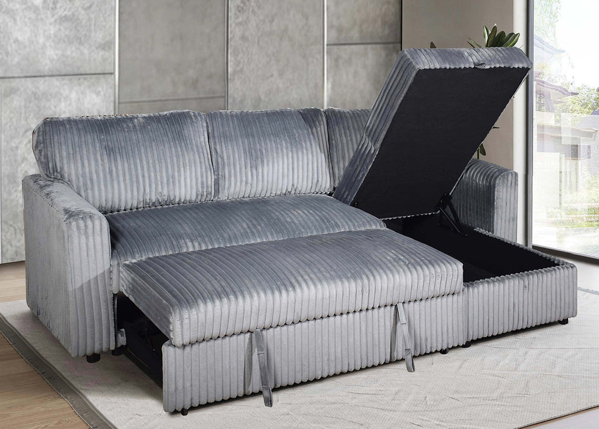 Snoozer Sofa Bed Grey Corduroy