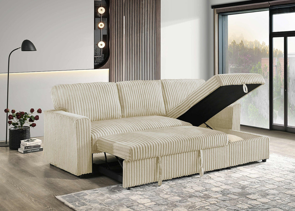 Snoozer Sofa Bed Beige Corduroy