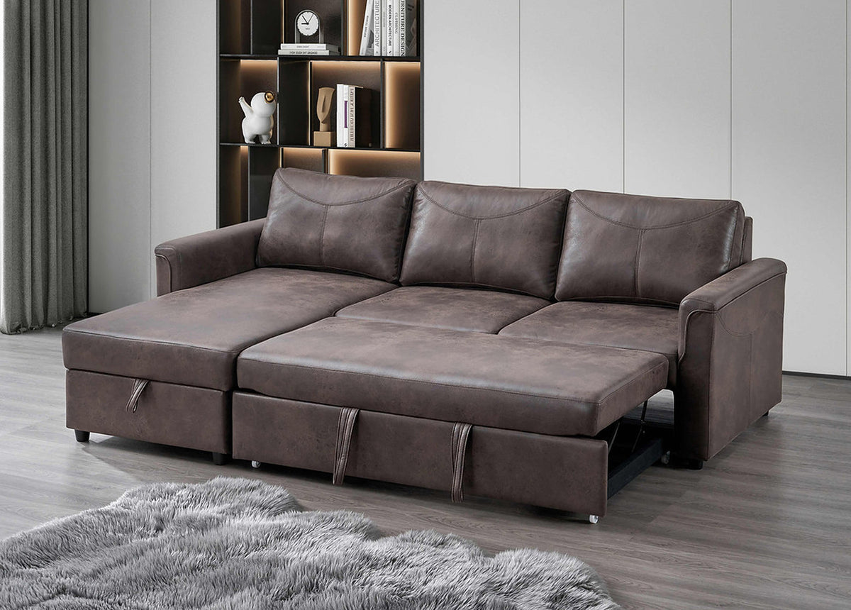 Cloudy Pull Out Sofa Bed LHF LATTE