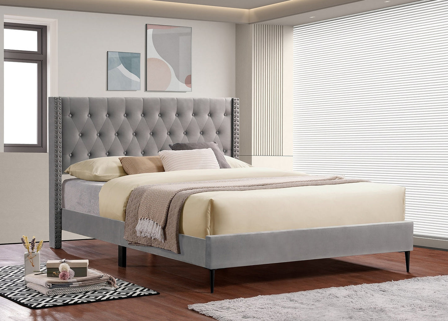 Grey Tufted SM 5590