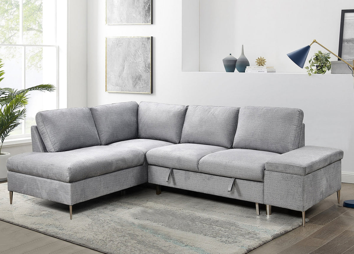 Napster Grey LHF Pull Out Sofa Bed