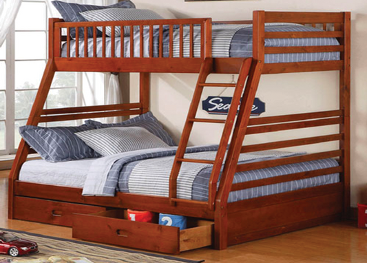 Brown Double & Twin Wood Storage 117-H