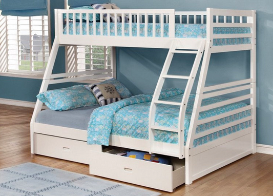 White Double & Twin Wood Storage 117-W