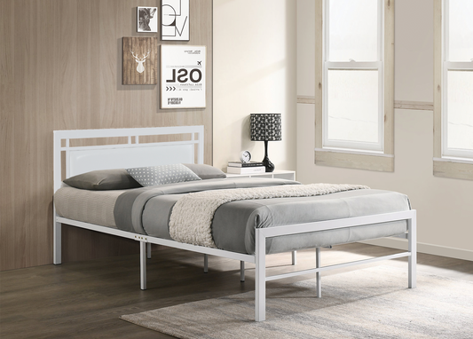 White Metal Bed 141W
