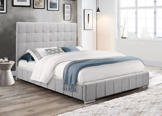 Grey Soft Fabric Bed 5780