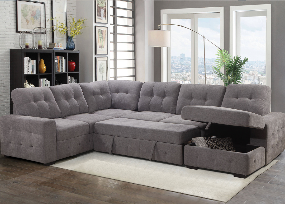 Majesty Pull Out Sectional Sofa - SM Home