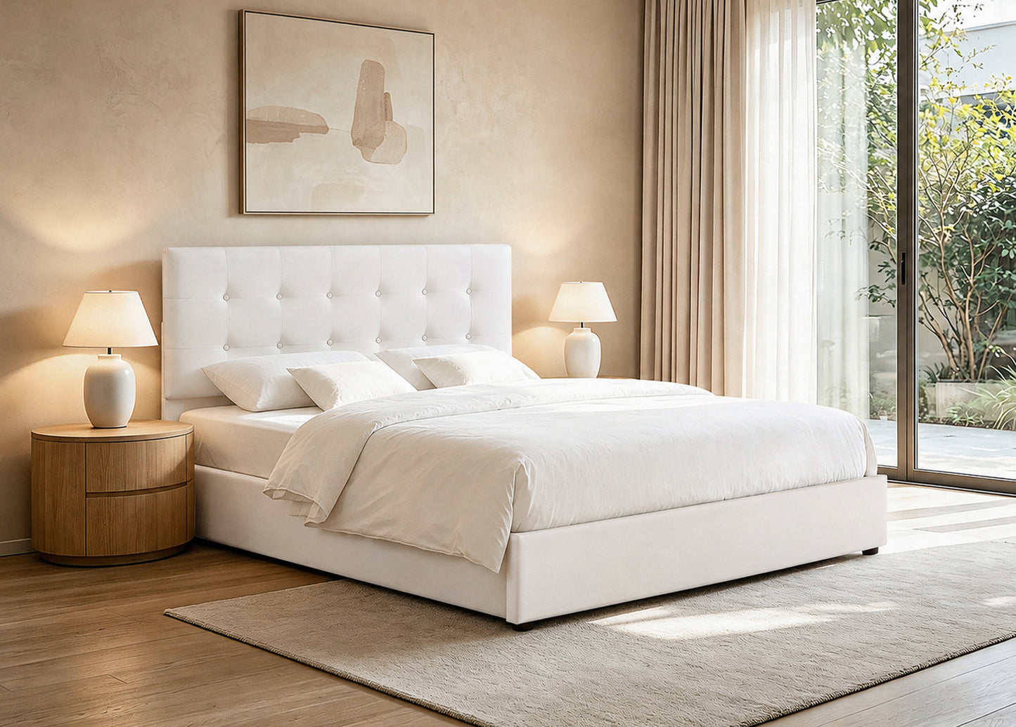 NOVA Lift Up Storage Bed Cream SM 5446