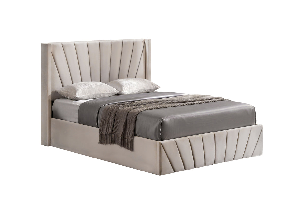ELITE Lift Up Storage Bed Beige SM 5872