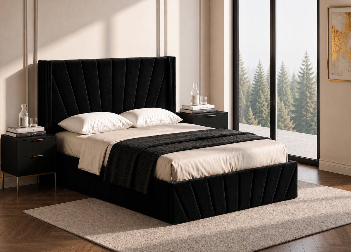 ELITE Lift Up Storage Bed Black SM 5873