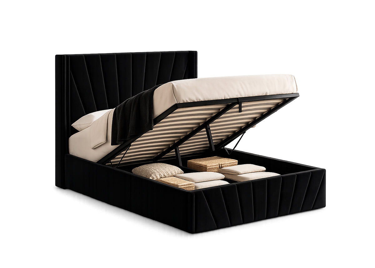 ELITE Lift Up Storage Bed Black SM 5873