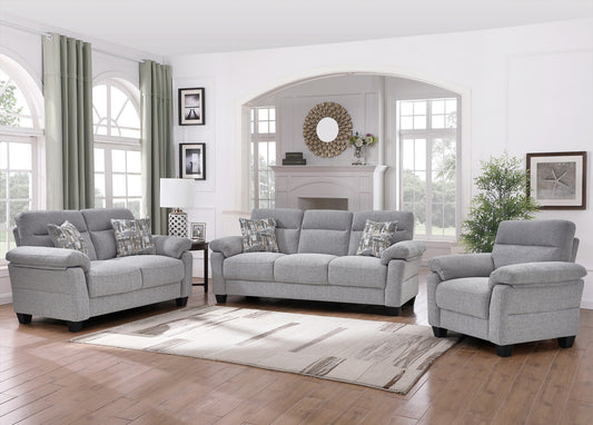 Vibe Sofa Set Grey 8025