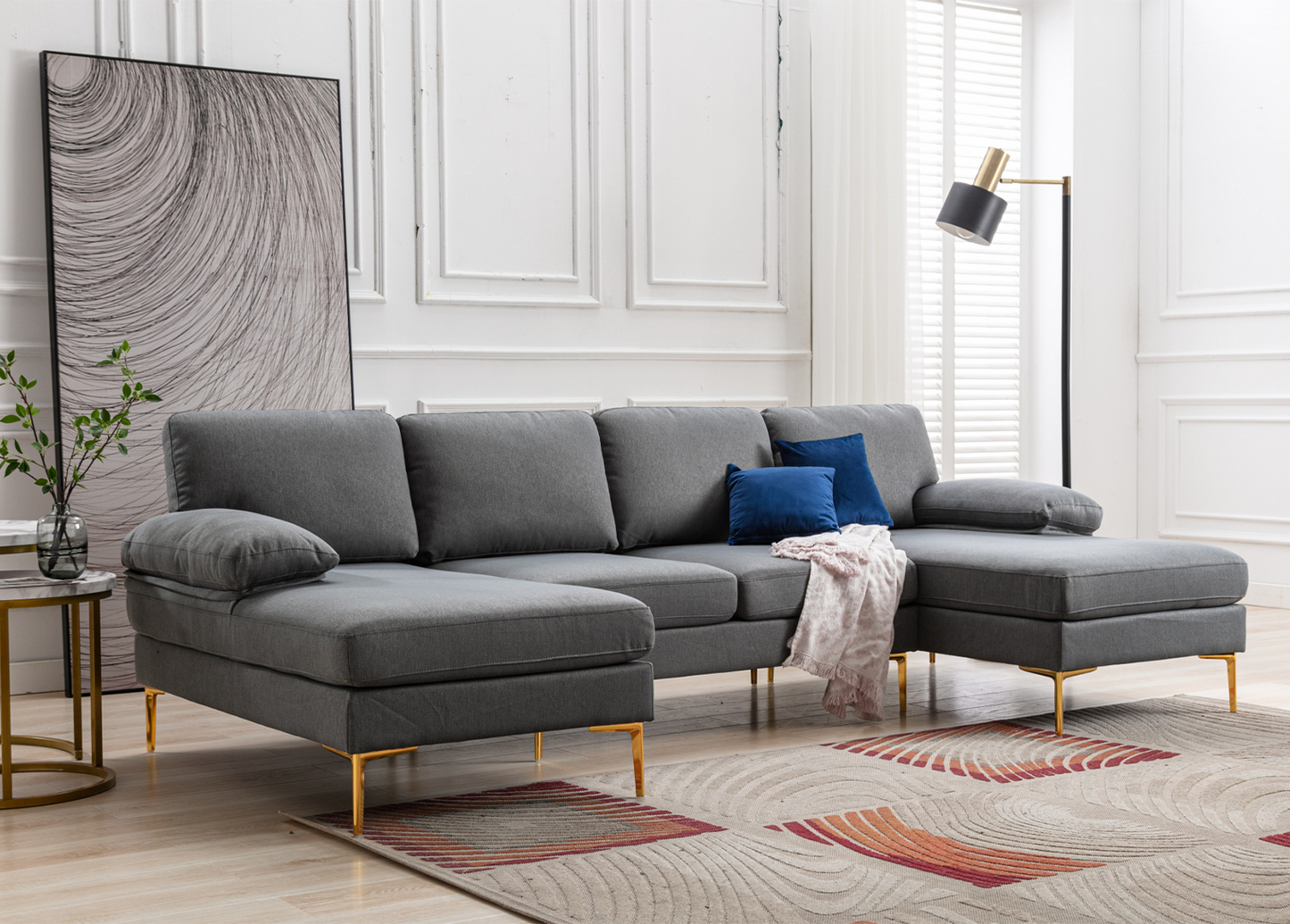Muzie U-Shaped Sectional Sofa
