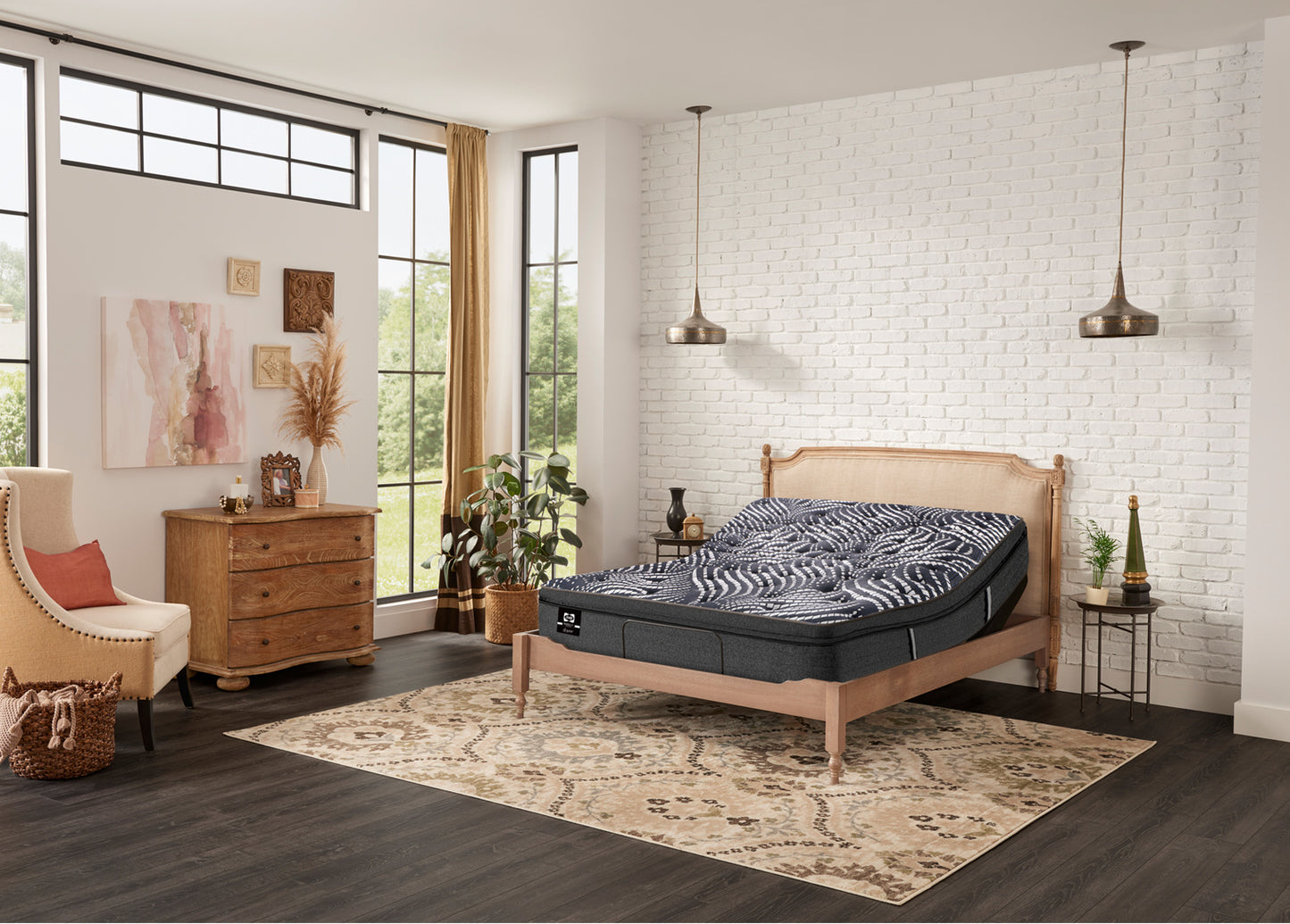 Sealy 1100s Thaddeus Euro-Pillow Top Posturepedic Luxury Hybrid-Soft 15.5"