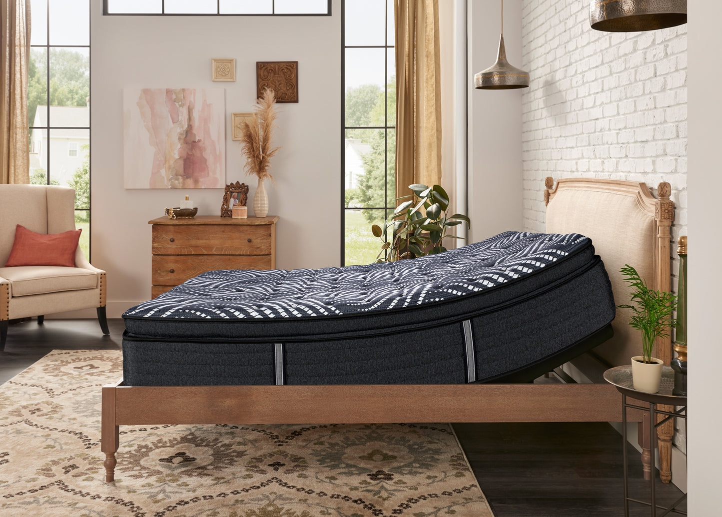 Sealy 1100s Thaddeus Euro-Pillow Top Posturepedic Luxury Hybrid-Soft 15.5"