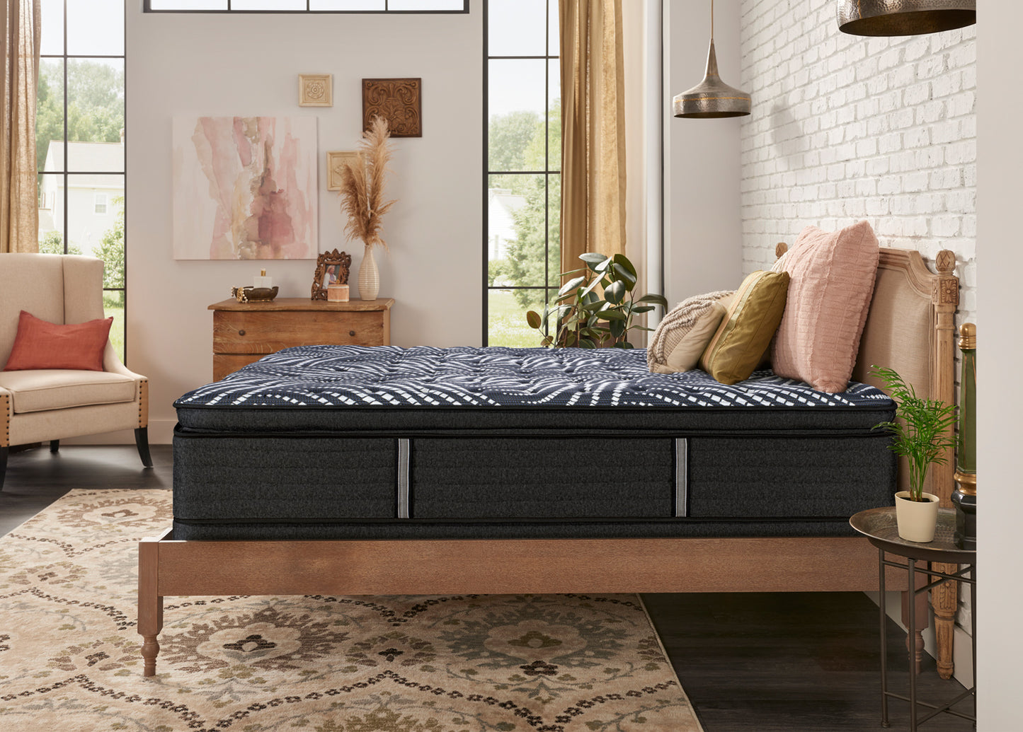 Sealy 1100s Thaddeus Euro-Pillow Top Posturepedic Luxury Hybrid-Soft 15.5"