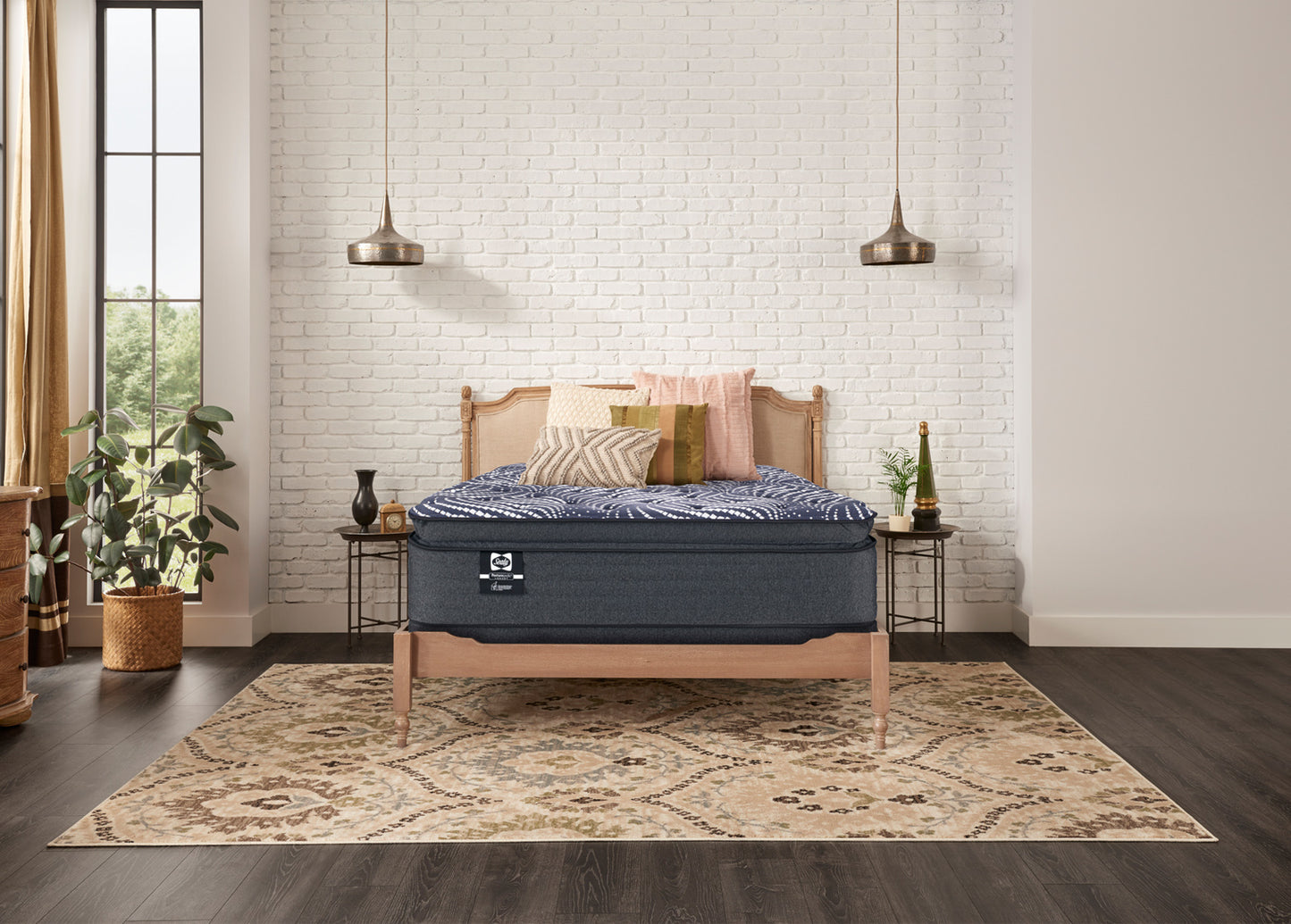 Sealy 1100s Thaddeus Euro-Pillow Top Posturepedic Luxury Hybrid-Soft 15.5"