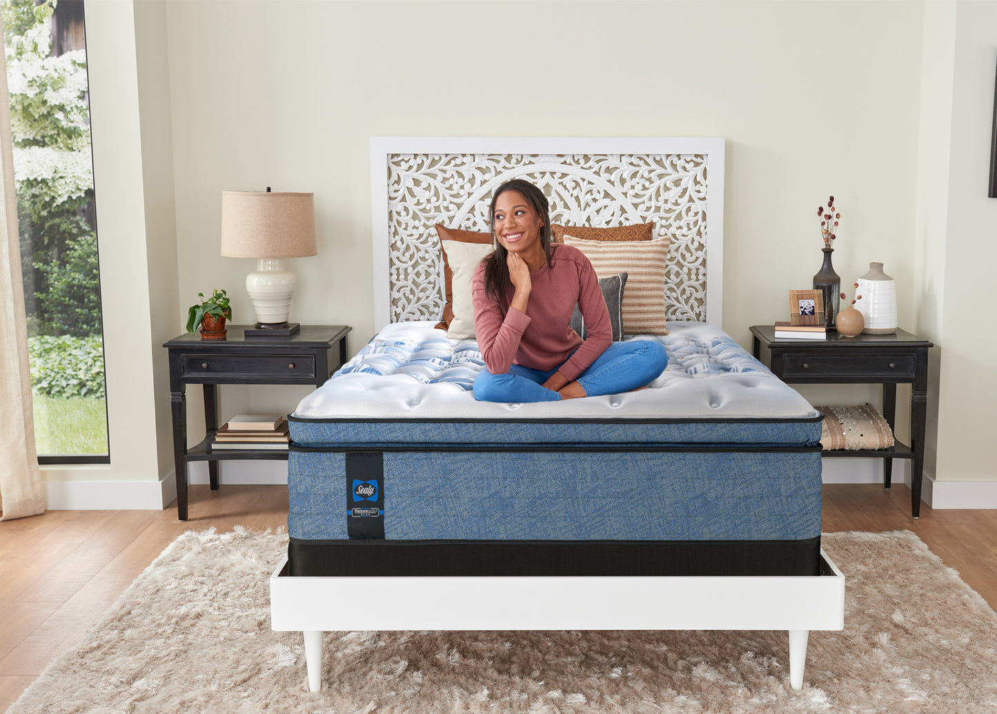 Sealy 1200s Taryn Euro-Pillow Top Posturepedic Plus -Soft 15..5"