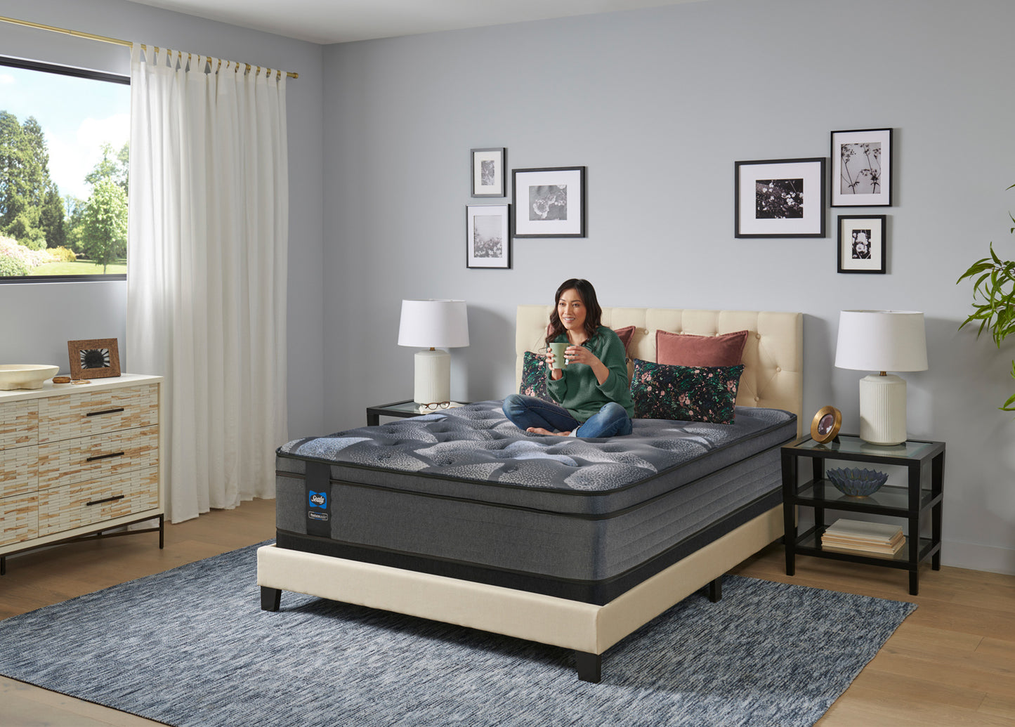 Sealy 800s Xander Eurotop Posturepedic -Medium 13"